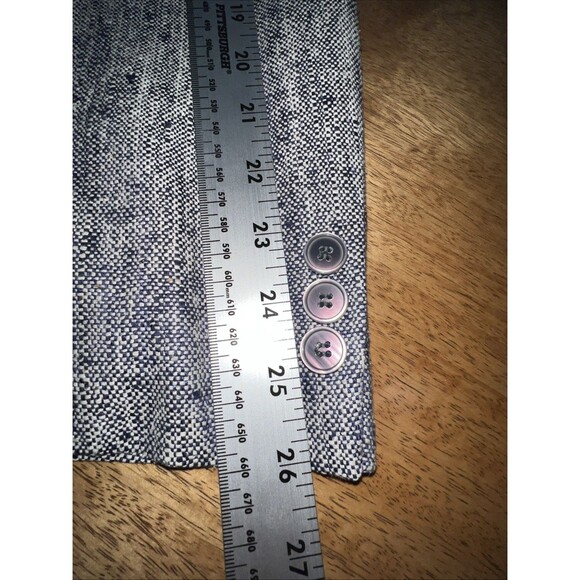 Vintage Ashford and Reede 100% Pure Silk Tweed Sport Coat Blazer Navy&White 44R - Picture 9 of 9